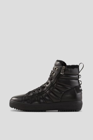 BOGNER Anchorage High-top Sneakers With Spikes Schwarz | DHLBP-2358