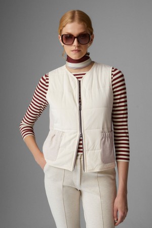 BOGNER Dahlia Gesteppt Gilet Off-white | PBSAT-2804