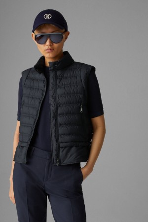 BOGNER Florin Laufschuhe Down Waistcoat Navy Blau | LPOIU-8059