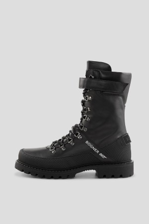 BOGNER Helsinki X Bond 007 Boots With Spikes Schwarz | FKJYW-5078