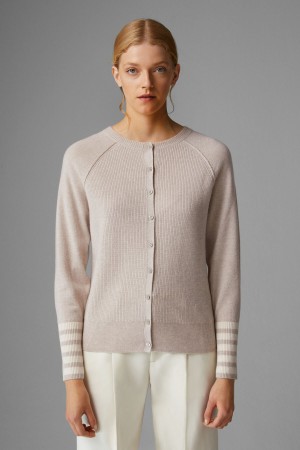 BOGNER Jolli Knit Jacket Beige | IHTSU-2531