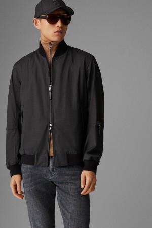 BOGNER Jonas Blouson Jacket Anthracite | VOFLW-2763