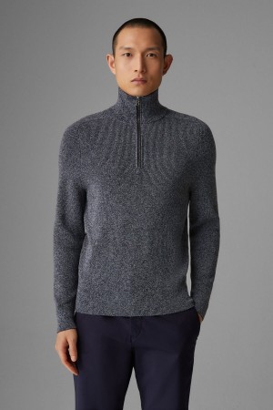 BOGNER Lennard Half-zip Pullover Navy | VJSRL-9810