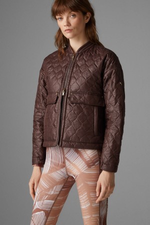 BOGNER Paola Reversible Gesteppt Jacket Schokolade | NETQX-4950
