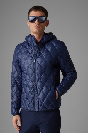 BOGNER Sport Areso Laufschuhe Down Jacket Dunkelblau | KMUQN-5209