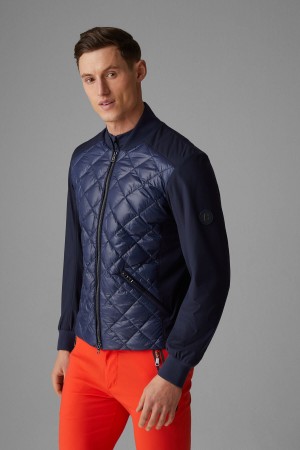 BOGNER Sport Jannis Hybrid Jacket Navy Blau | YDIOX-0746