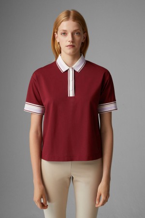 BOGNER Tala Polo Shirt Bordeaux | ZNKIC-7134