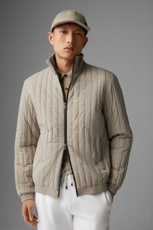 BOGNER Tommy Gesteppt Jacket Beige | OYNXJ-3798