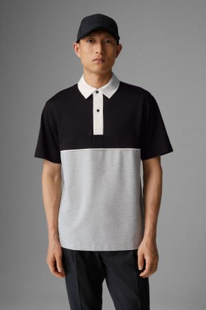 BOGNER Tristan Polo Shirt Schwarz Hell | HAQRL-2864