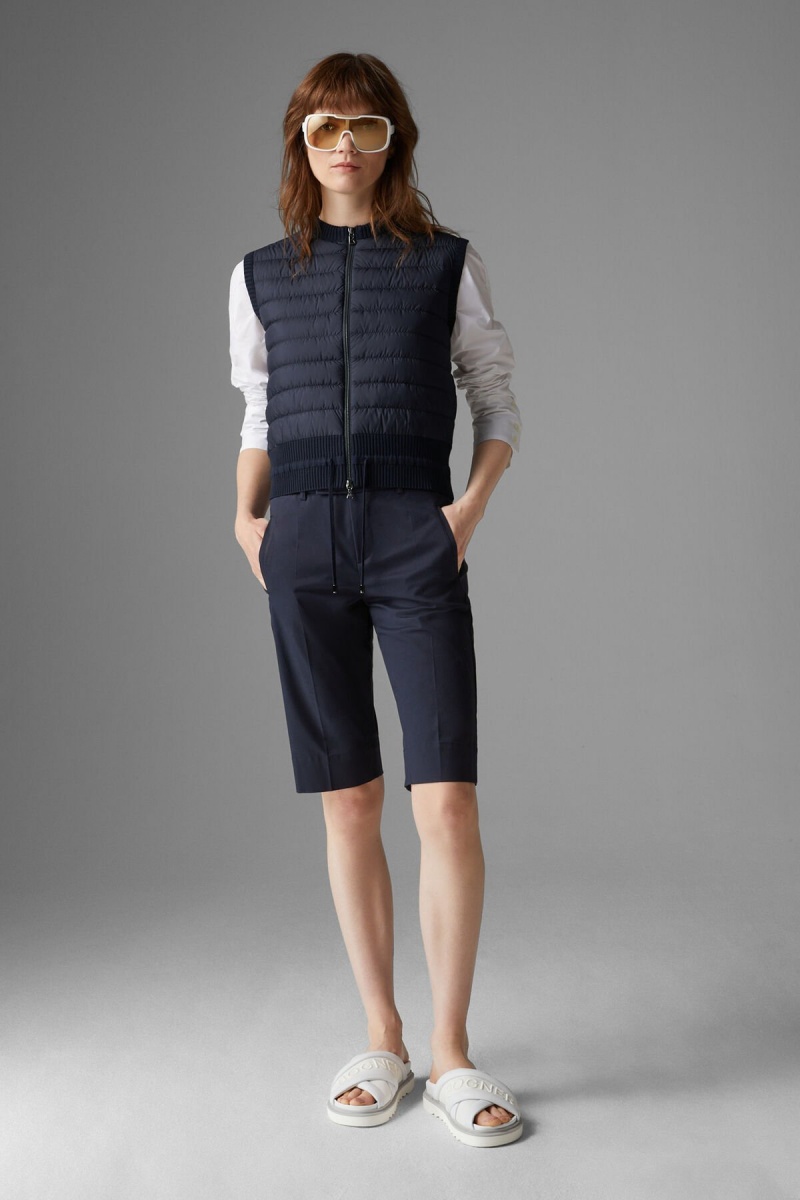 BOGNER Allisa Down Gestrickt Gilet Navy Blau | LQPUM-2063
