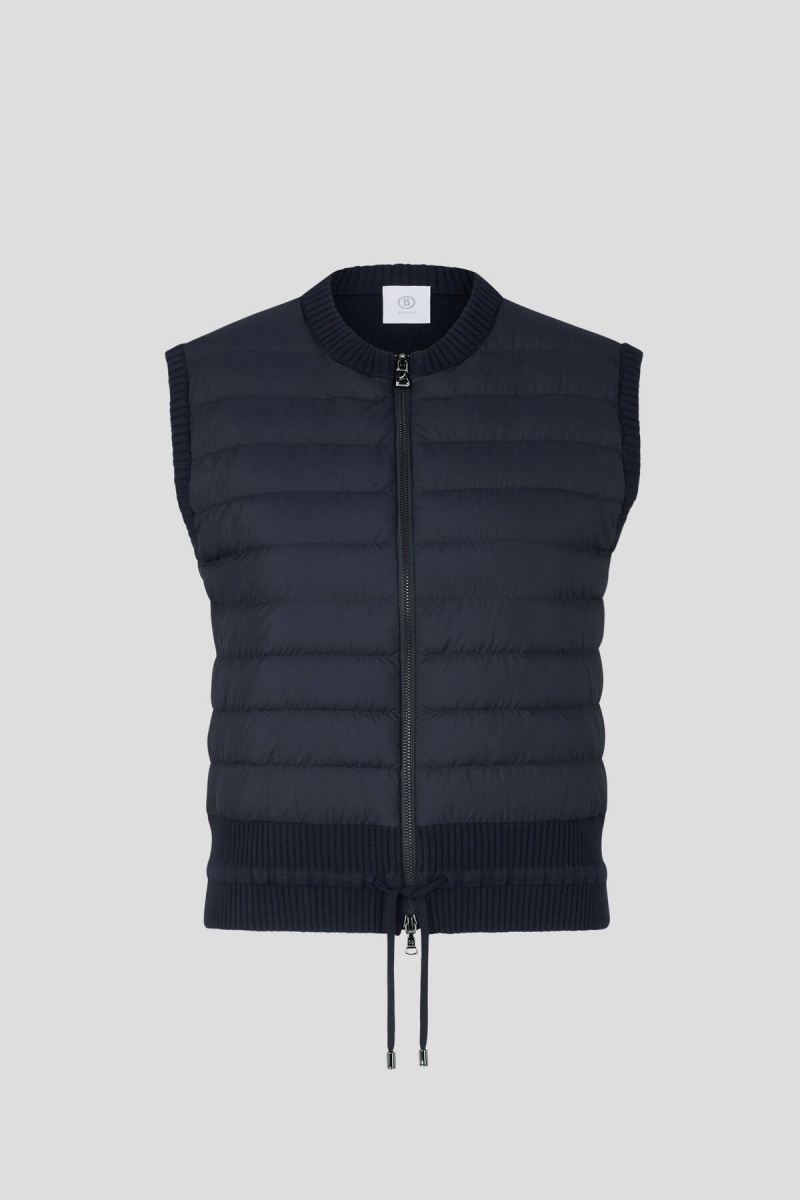 BOGNER Allisa Down Gestrickt Gilet Navy Blau | LQPUM-2063