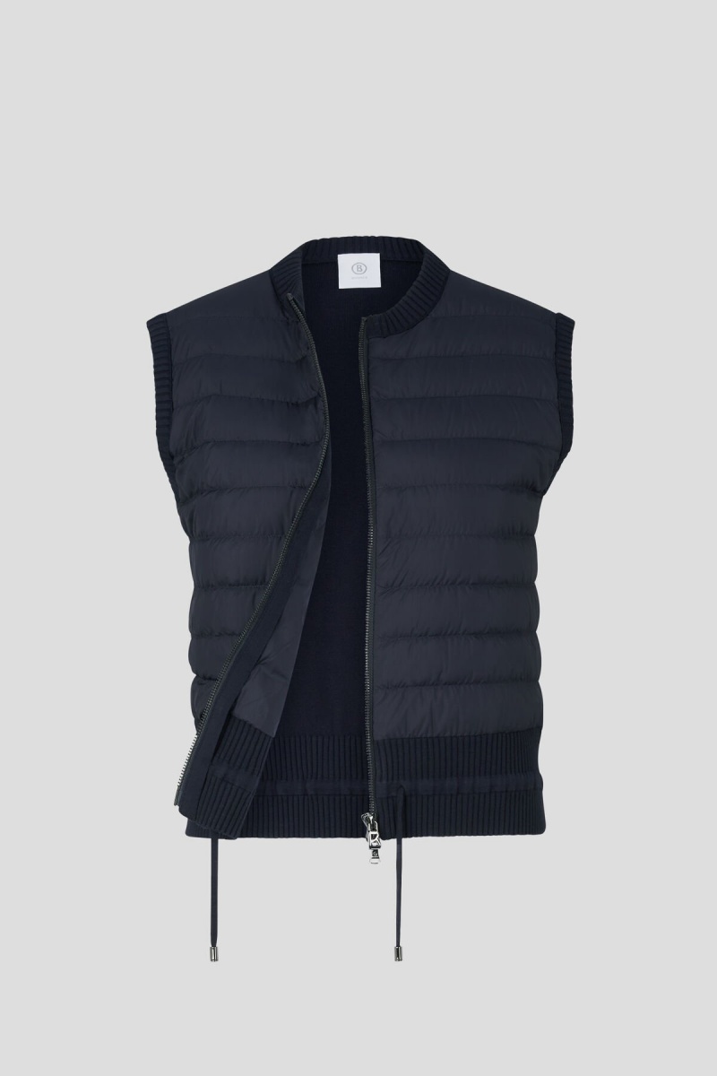 BOGNER Allisa Down Gestrickt Gilet Navy Blau | LQPUM-2063