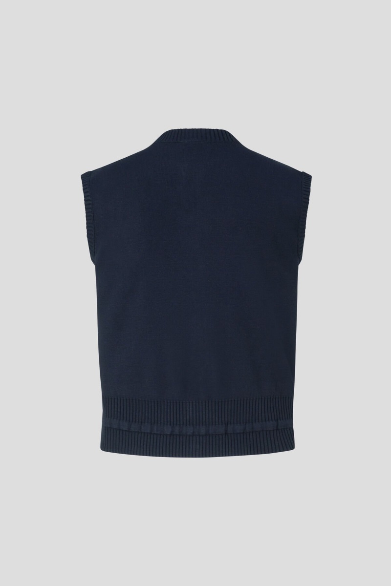 BOGNER Allisa Down Gestrickt Gilet Navy Blau | AZBRX-1204