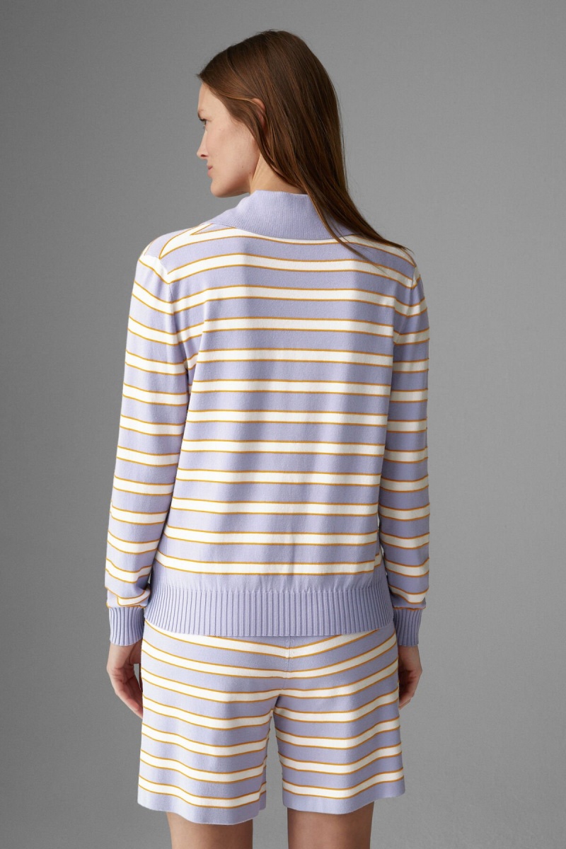 BOGNER Alma Gestrickt Pullover Lilac / Off-white | UXCEV-6382