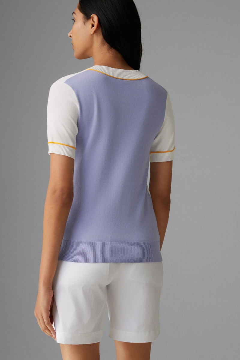 BOGNER Amber Gestrickt Top Off-white / Lilac | JGUCO-7925
