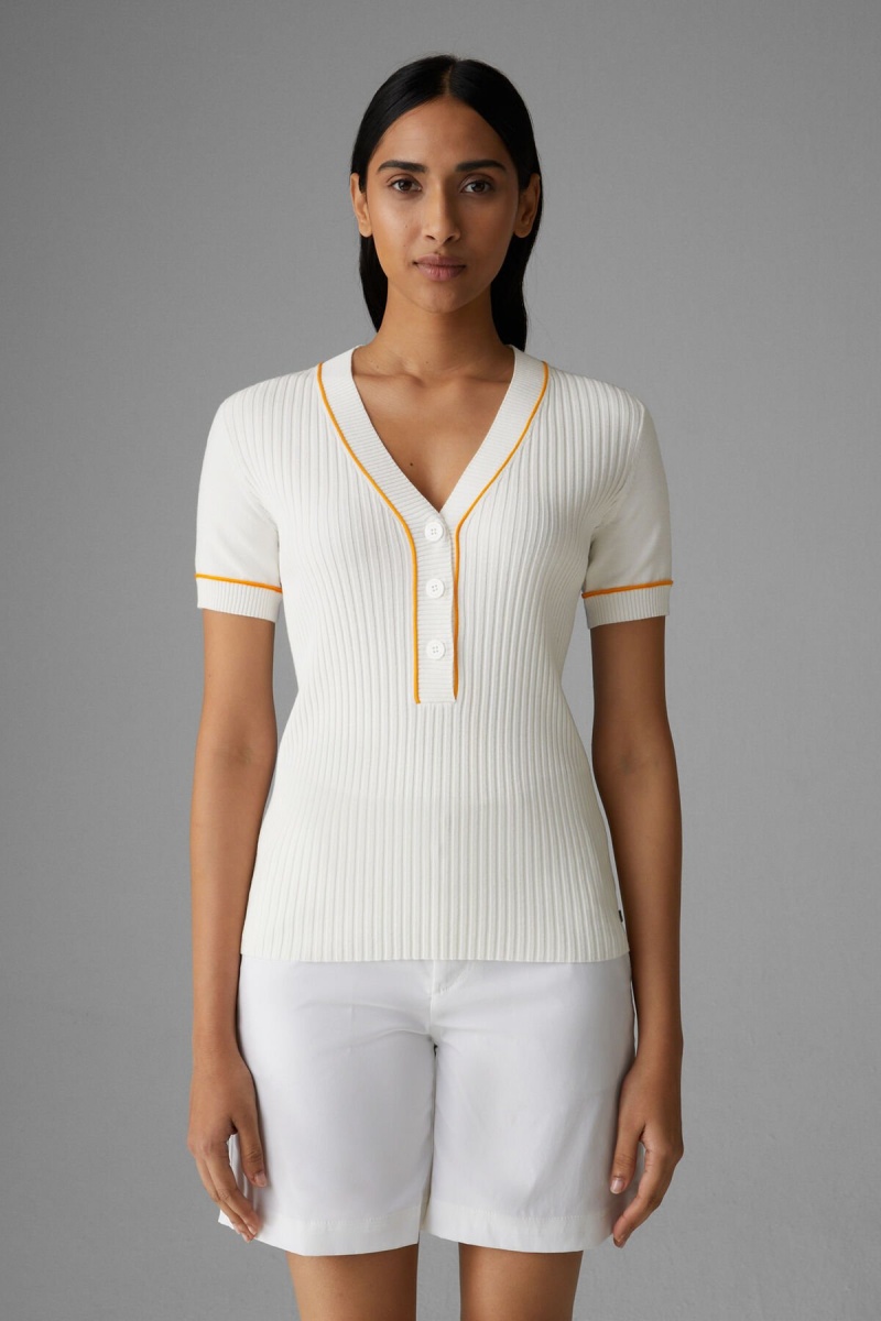 BOGNER Amber Gestrickt Top Off-white / Lilac | JGUCO-7925