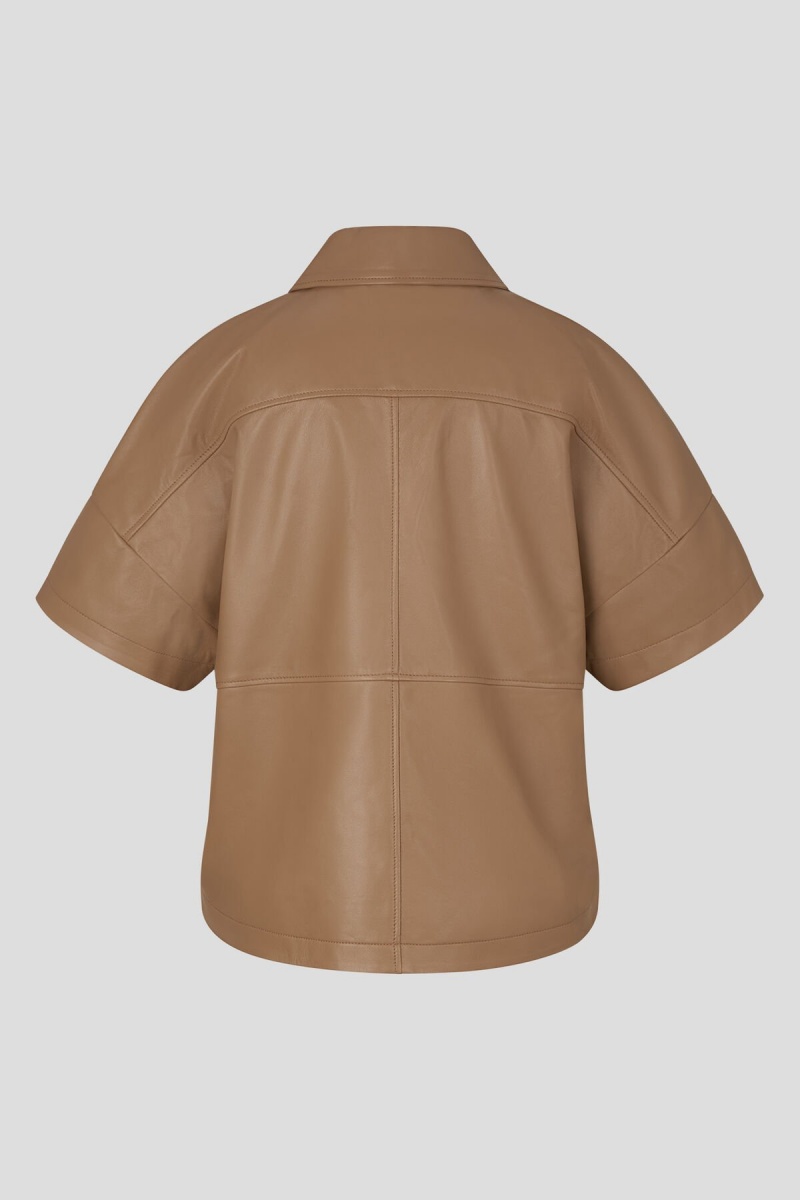 BOGNER Amila Kurzes-sleeved Leder Jacket Camel | FVTPB-9762