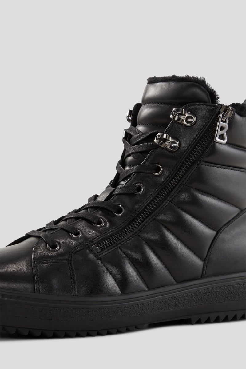 BOGNER Anchorage High-top Sneakers With Spikes Schwarz | DHLBP-2358