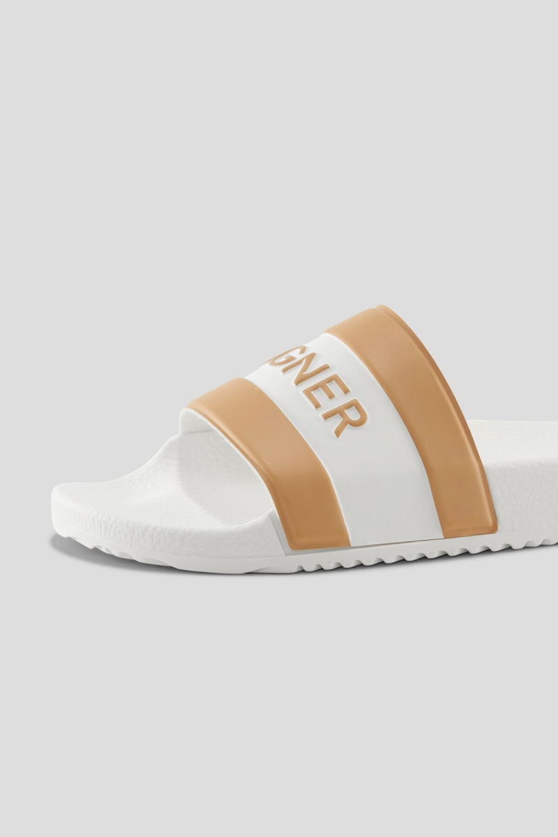 BOGNER Belize Slides Weiß Beige | JONBT-0972