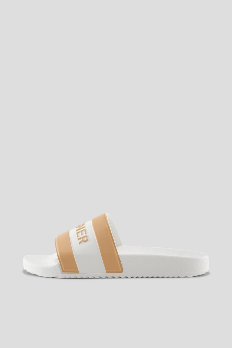 BOGNER Belize Slides Weiß Beige | JONBT-0972