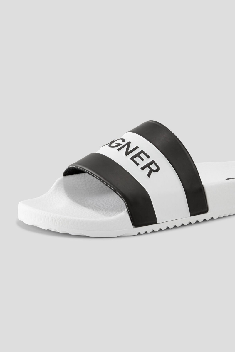 BOGNER Belize Slides Weiß Schwarz | MRIKE-0637