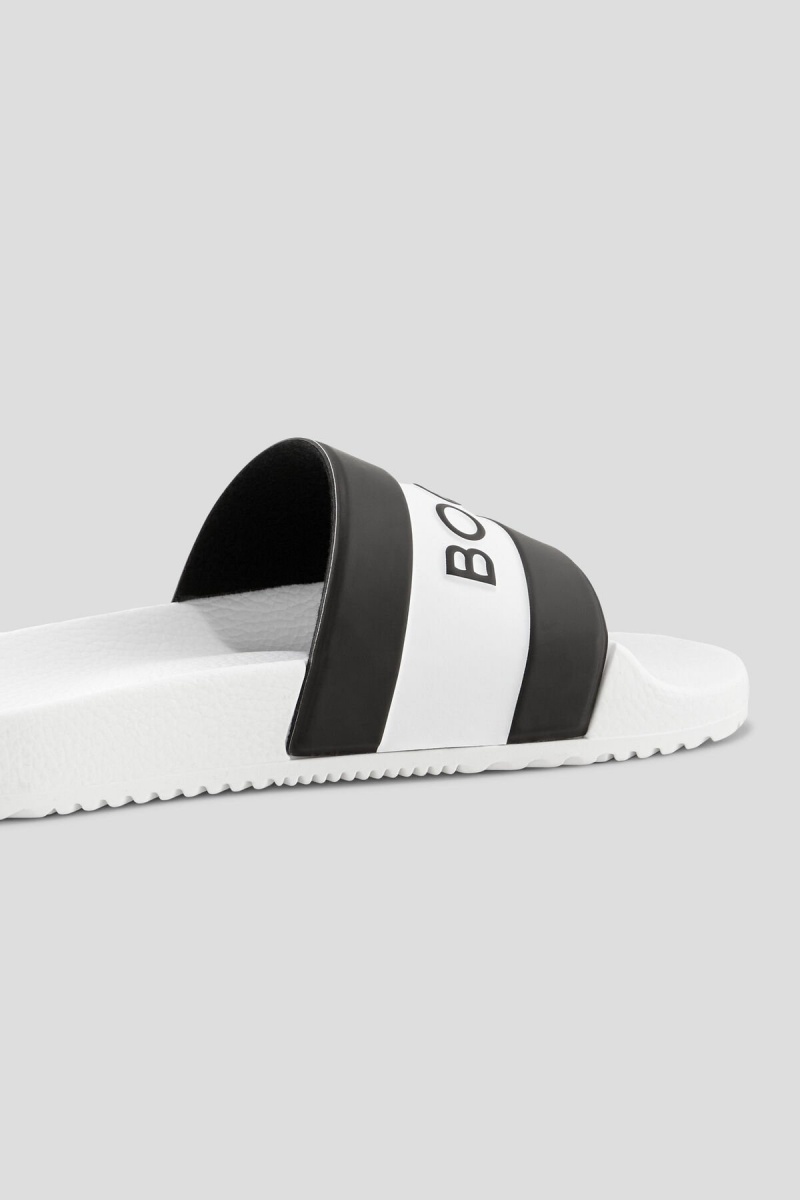 BOGNER Belize Slides Weiß Schwarz | MRIKE-0637