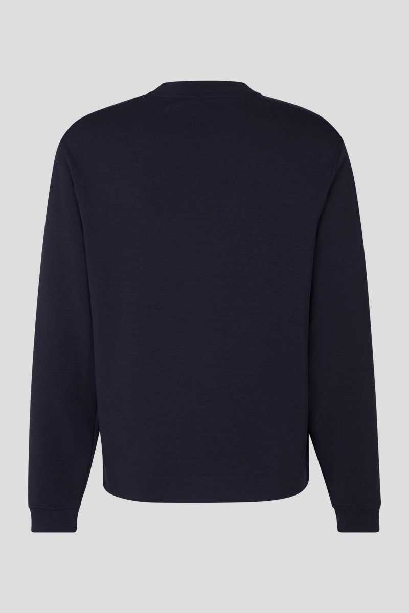BOGNER Boris Sweatshirt Navy Blau | QEXAT-7048