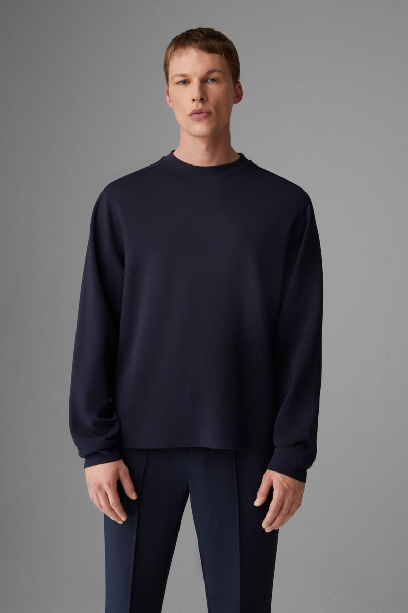 BOGNER Boris Sweatshirt Navy Blau | QEXAT-7048