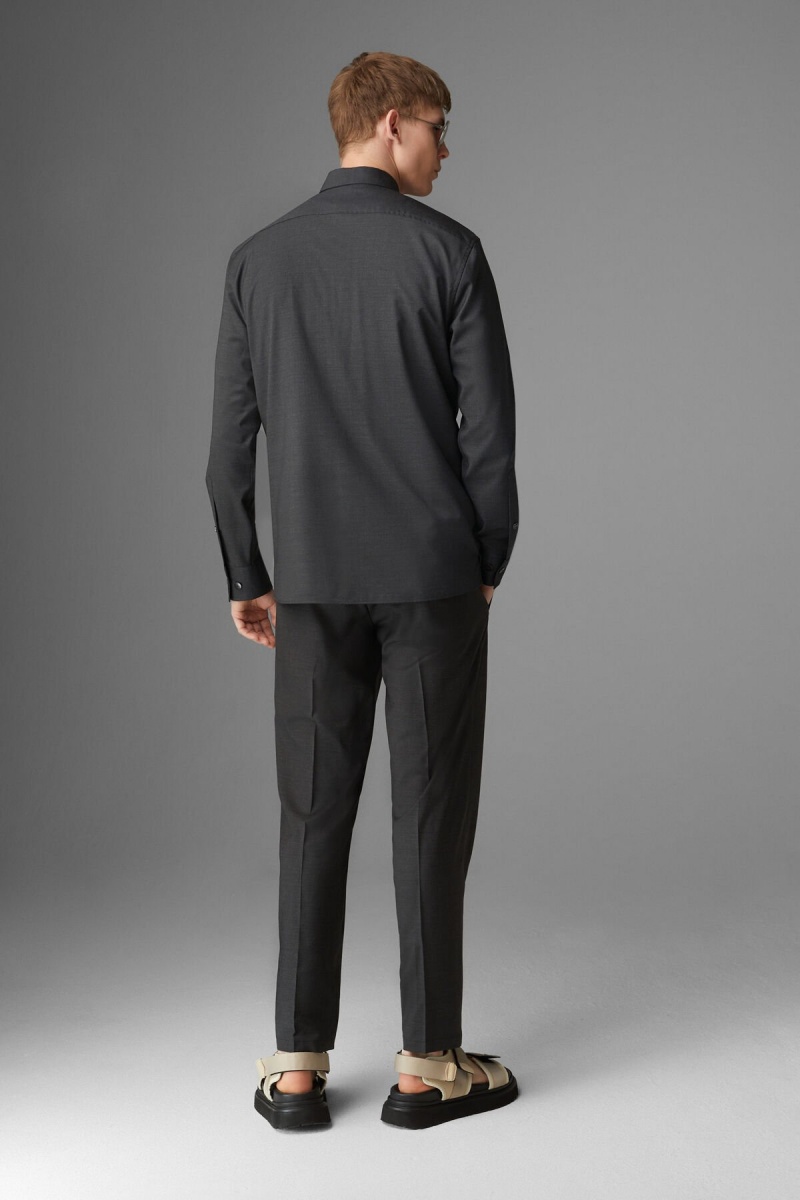 BOGNER Clive Shirt Anthracite melange | VPZGD-5401