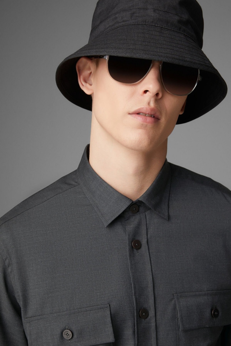 BOGNER Clive Shirt Anthracite melange | VPZGD-5401