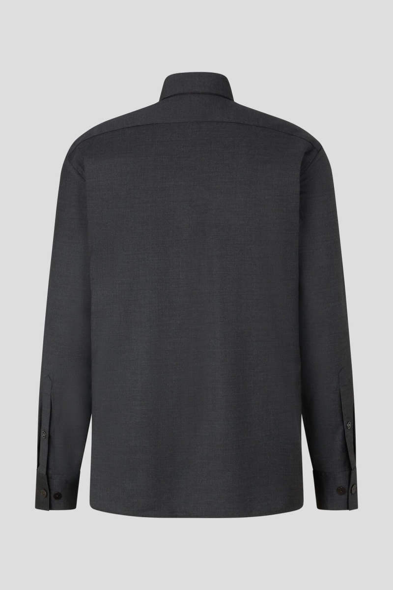 BOGNER Clive Shirt Anthracite melange | VPZGD-5401