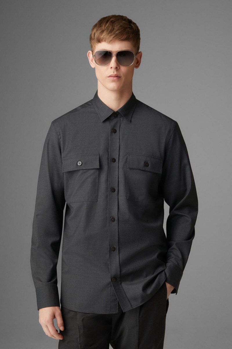 BOGNER Clive Shirt Anthracite melange | VPZGD-5401