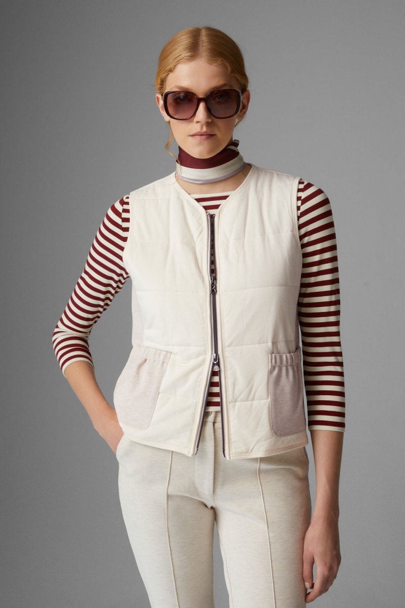 BOGNER Dahlia Gesteppt Gilet Off-white | PBSAT-2804