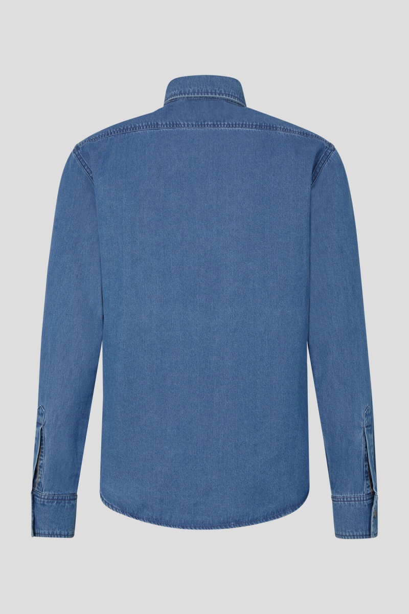 BOGNER Dean Denim Shirt Blau | PEMTA-8034