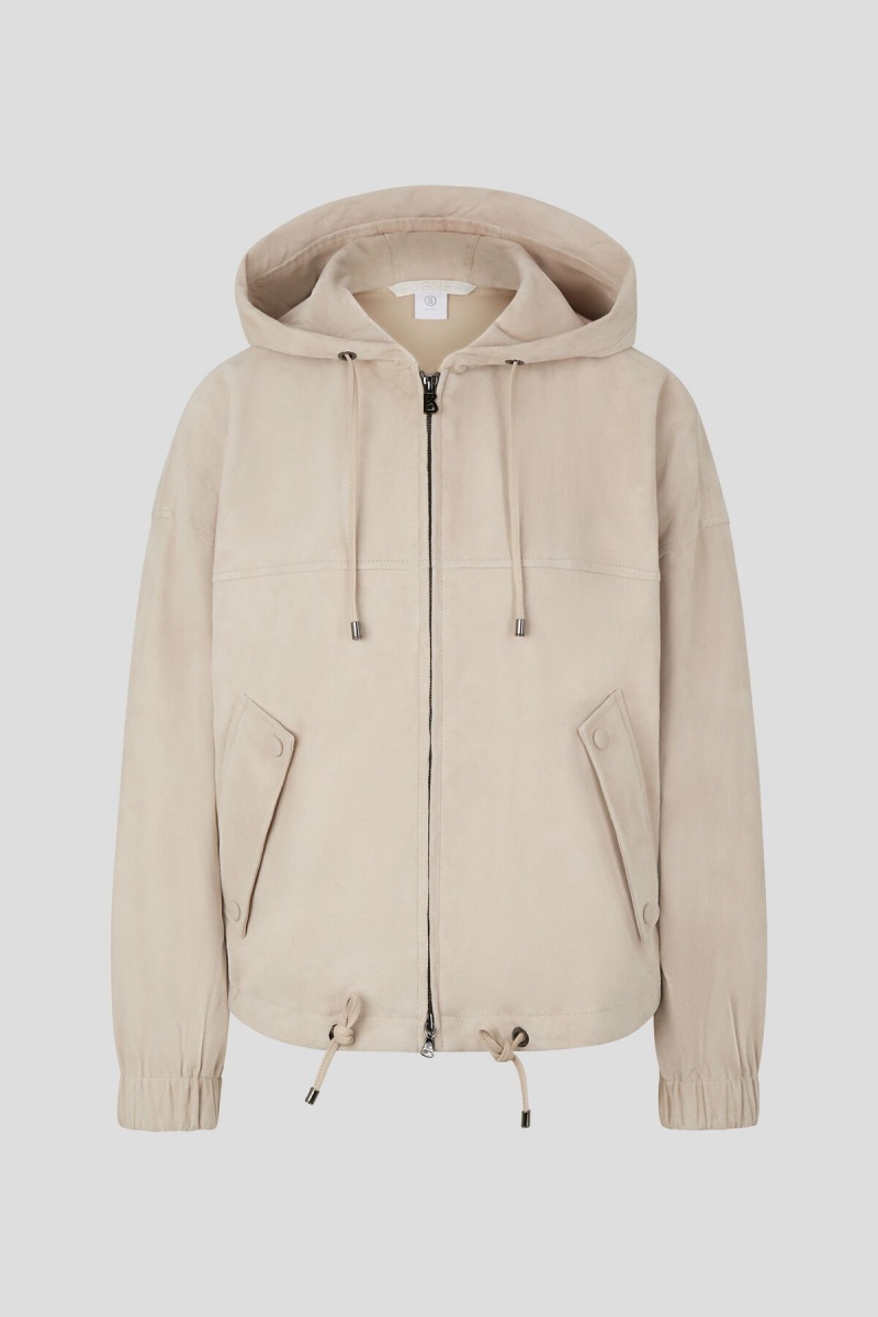 BOGNER Emma Wildleder Blouson Sand | JEDMO-1689