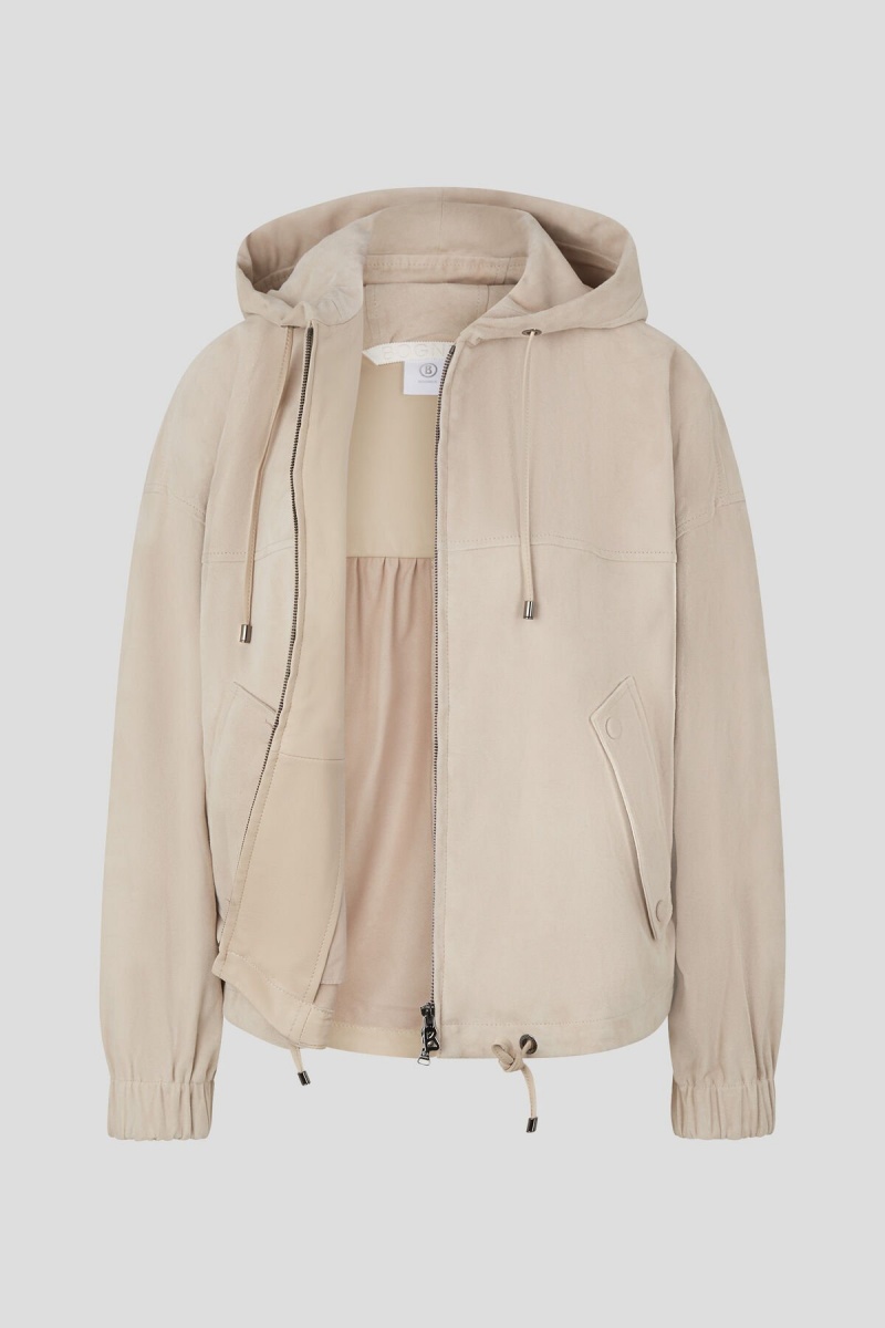BOGNER Emma Wildleder Blouson Sand | JEDMO-1689