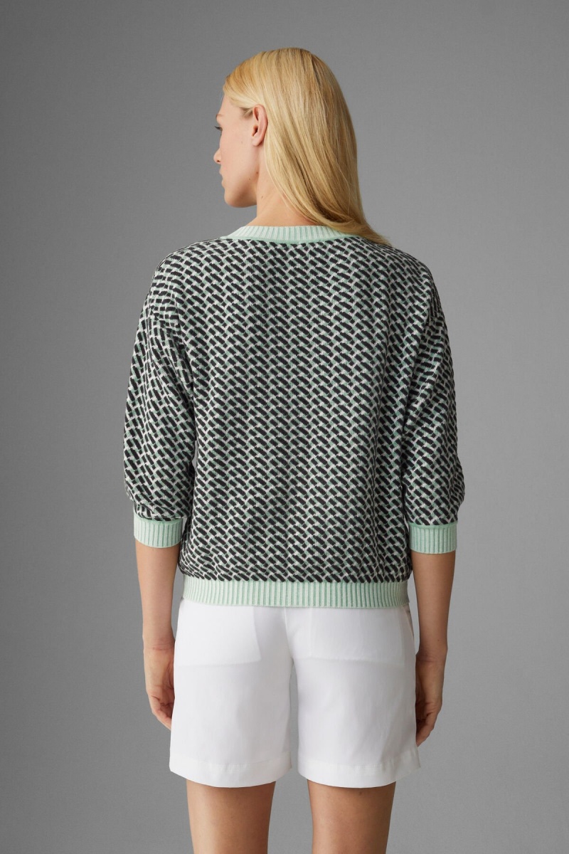 BOGNER Erin Pullover Grün Schwarz | CXBAM-0598