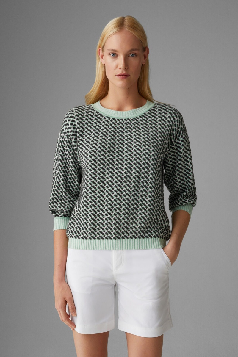 BOGNER Erin Pullover Grün Schwarz | CXBAM-0598