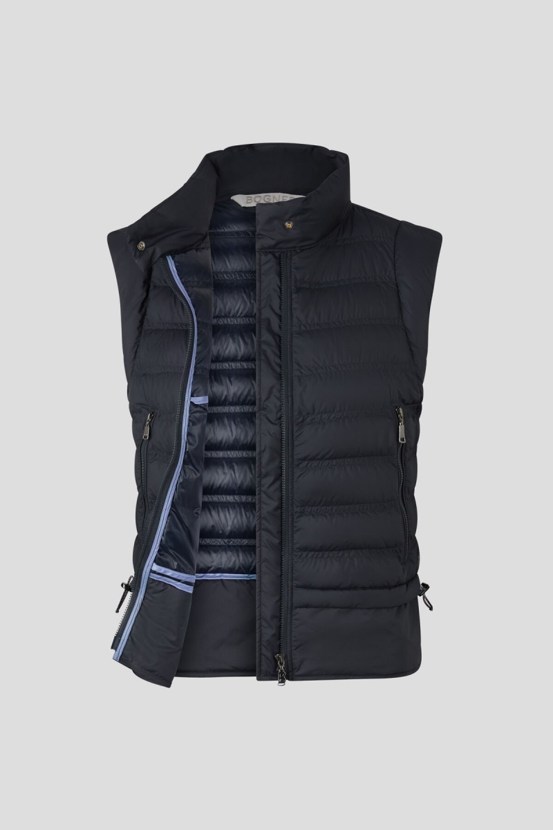 BOGNER Florin Laufschuhe Down Waistcoat Navy Blau | LPOIU-8059