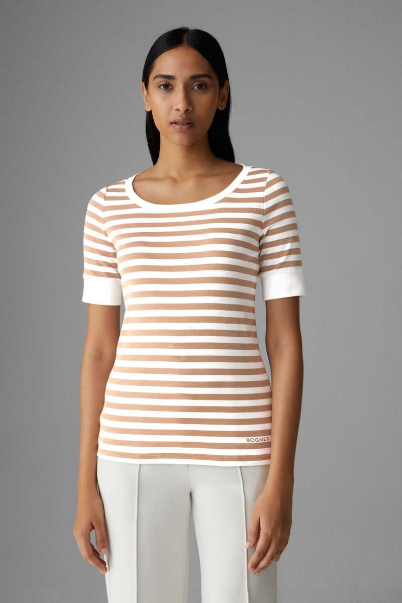 BOGNER Jackie T-shirt Beige | EOJFG-3618