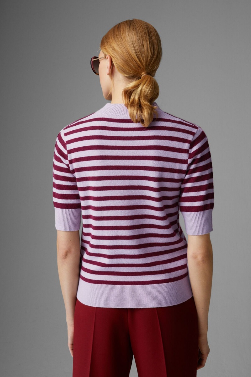 BOGNER Jaren Kurzes-sleeved Pullover Bordeaux / Lilac | FDSXB-7542