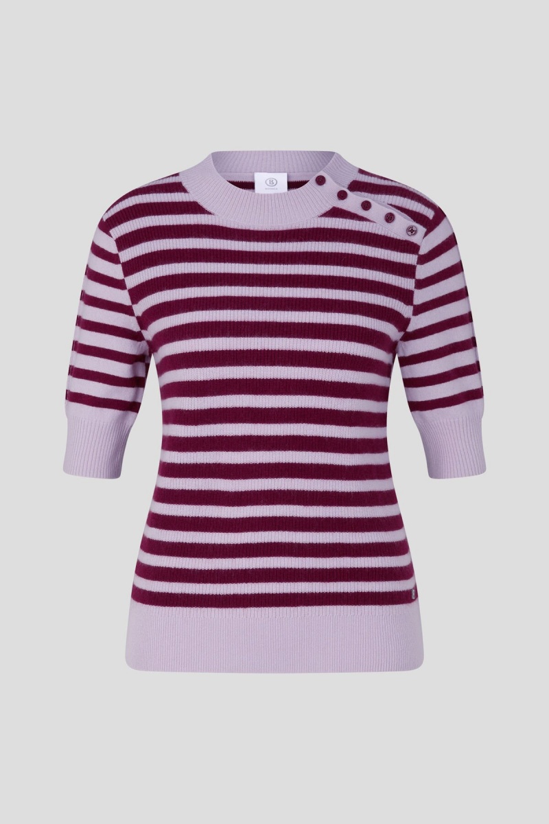 BOGNER Jaren Kurzes-sleeved Pullover Bordeaux / Lilac | FDSXB-7542
