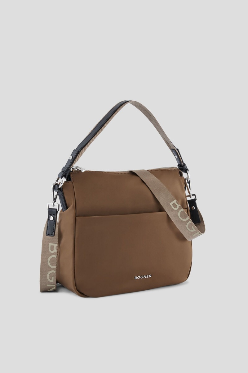 BOGNER Klosters Isalie Hobo Bag Kaffee | PFLBG-1930