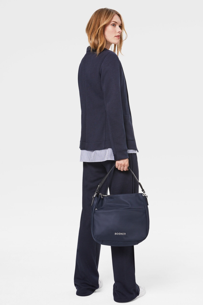 BOGNER Klosters Isalie Hobo Bag Navy Blau | KFNOR-1285