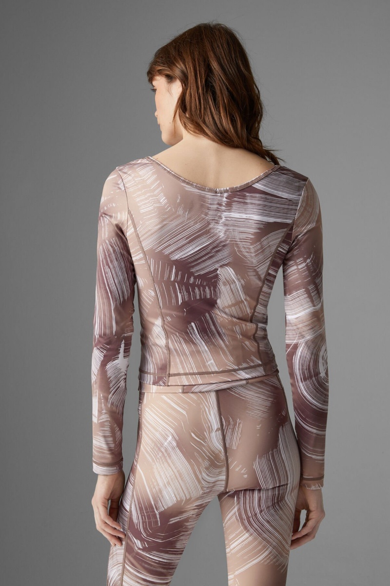 BOGNER Kristy Long-sleeve Top Braun Beige | BCDWQ-7518
