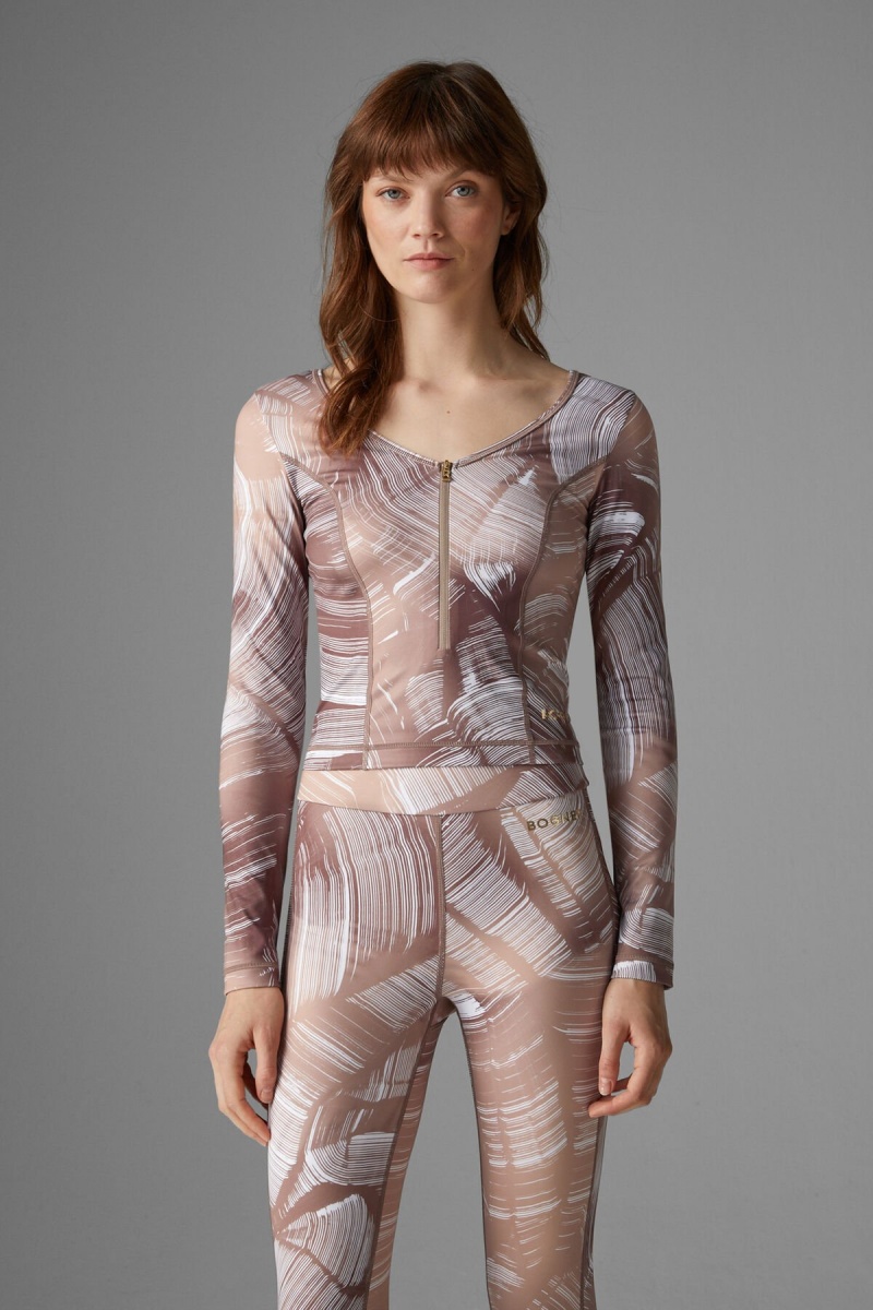 BOGNER Kristy Long-sleeve Top Braun Beige | BCDWQ-7518