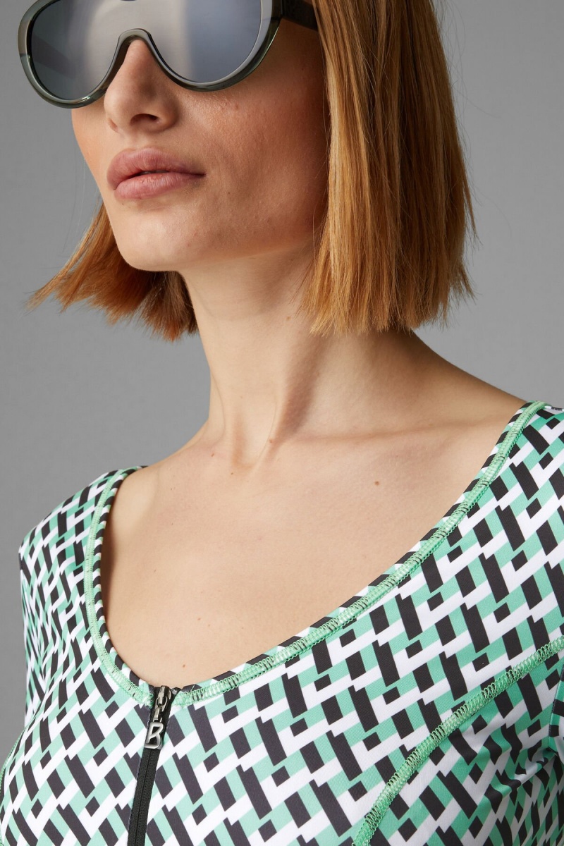 BOGNER Kristy Long-sleeve Top Grün Schwarz | UIEVC-3152