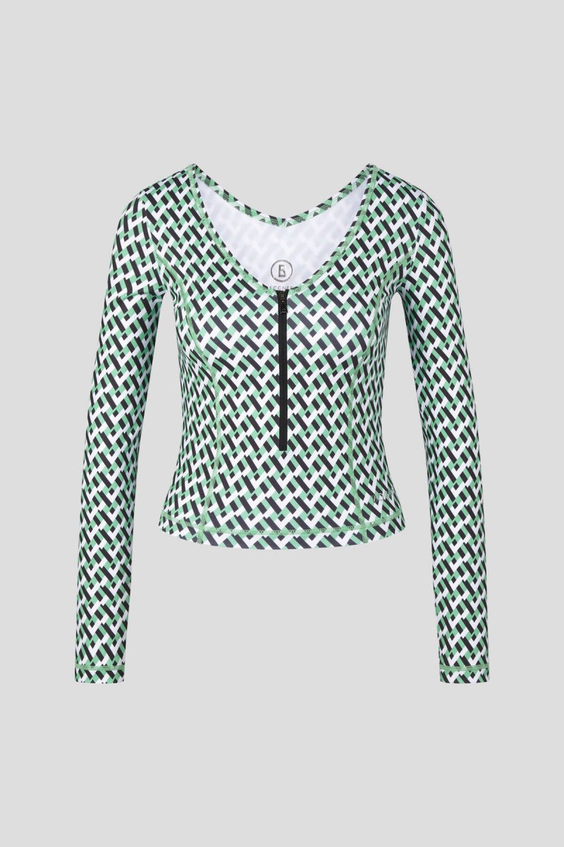 BOGNER Kristy Long-sleeve Top Grün Schwarz | UIEVC-3152
