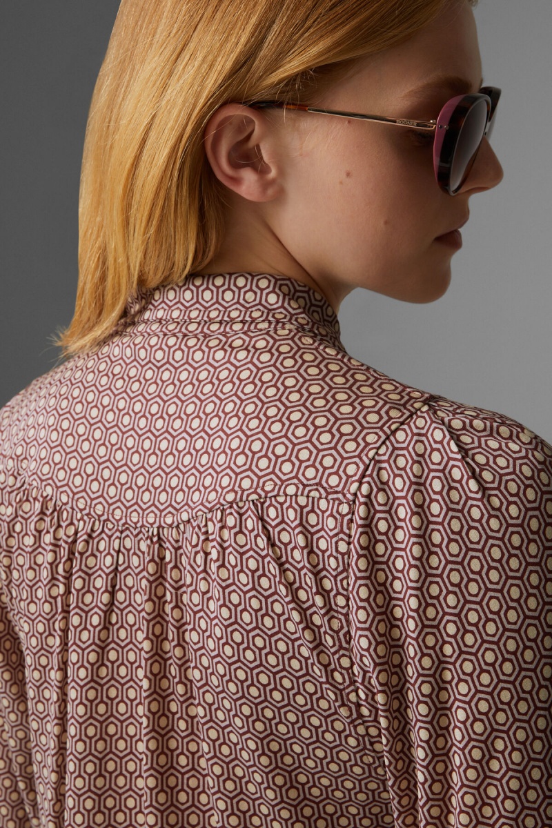 BOGNER Kylie Silk Blouse Beige | HKSEC-2613