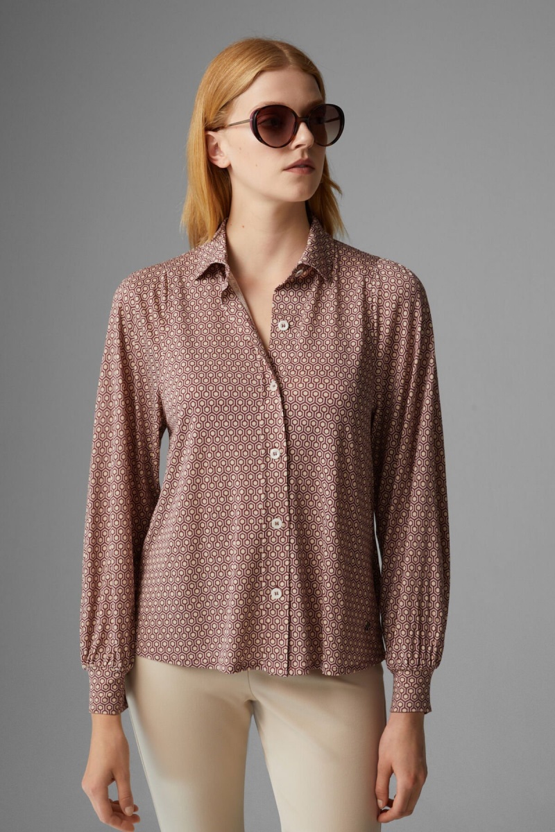 BOGNER Kylie Silk Blouse Beige | HKSEC-2613